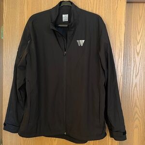 CALLAWAY SIZE L BLACK FULL ZIP WEATHER SERIES WINDBREAKER JACKET MESH LINED